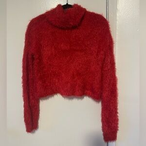 Jack by BB Dakota Red Fluffy Turtleneck Sweater - XS